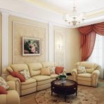 Гостиная с яркими акцентами
