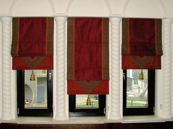 Шикарные римские шторы с узором