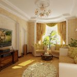 Роскошная гостиная в классическом стиле