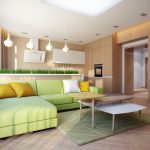 Умиротворяющая атмосфера кухни-гостиной в эко-стиле