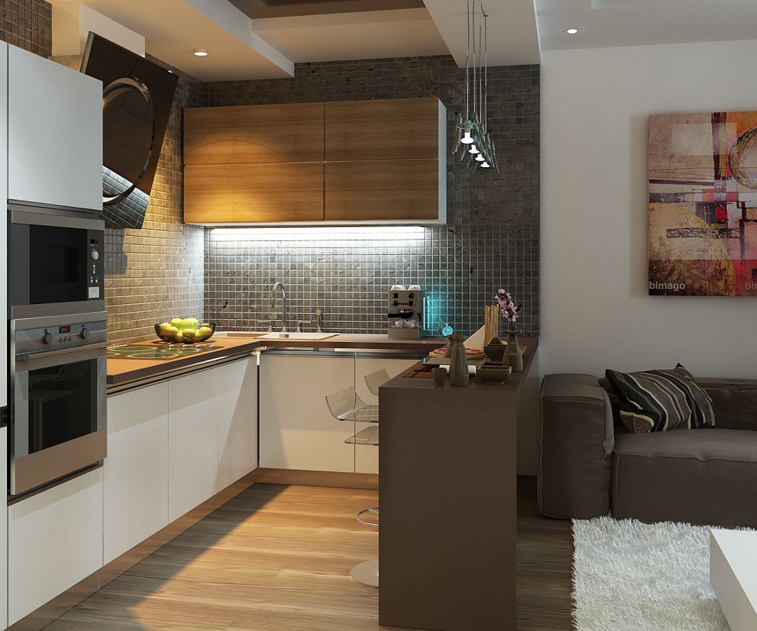 Дизайн и фото кухни-гостиной 30 кв м