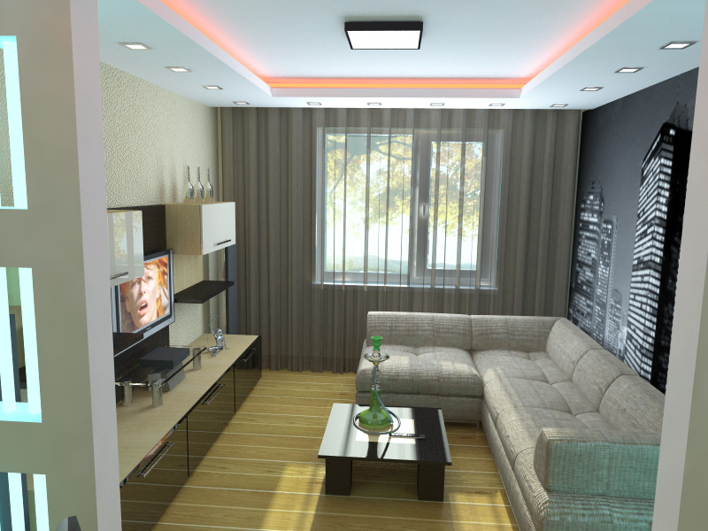 Идеи дизайна интерьера для маленькой комнаты спальни-гостиной