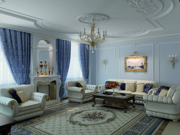 Интерьер гостиной в классическом стиле